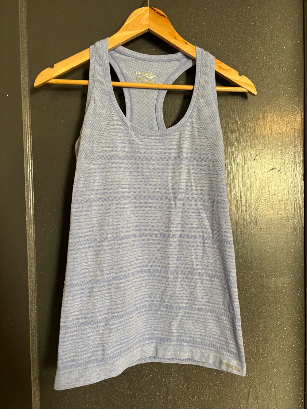 Saucony Women's Heathered Sky Blue Racerback Training Tank